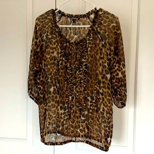 Express leopard print top